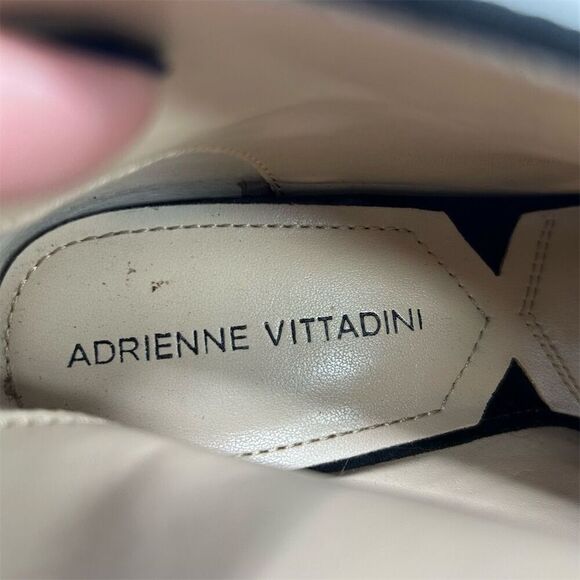 Adrienne Vittadini Women's Black Suede Peep Toe Booties Size 7.5 Back Zipper - Picture 12 of 12